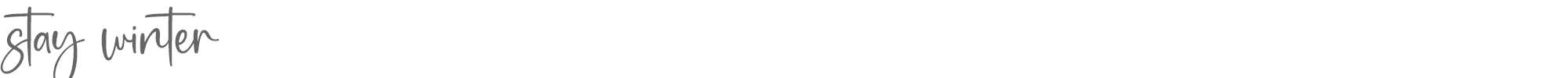 Sample characters Stay Winter Font